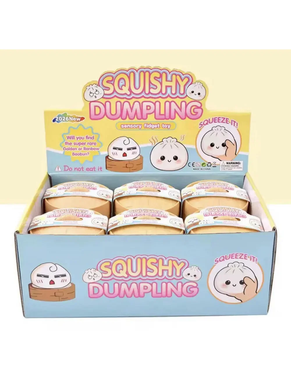 Lot of 6 Squishy Dumpling Sensory Fidget Toy Blind Box Cute Squeeze StressRelief